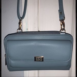 Blue crossbody purse